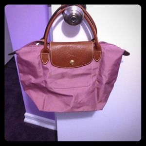 Special edition blush color small Longchamp bag.