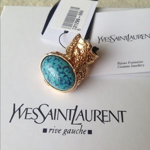 🔴SOLD🔴 YSL Arty Ring Turquoise Size 6