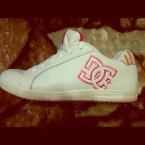 Hot pink and Lime Green DC shoes