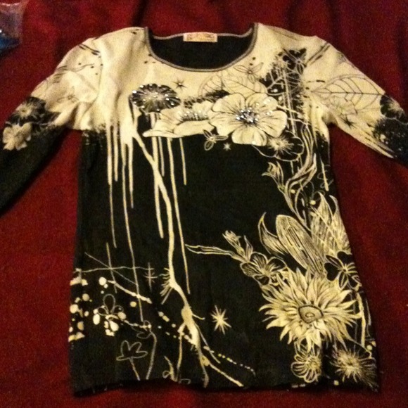Flowers and sequins