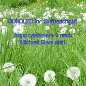 Bundled Aqua cashmere v neck and Michael Stars