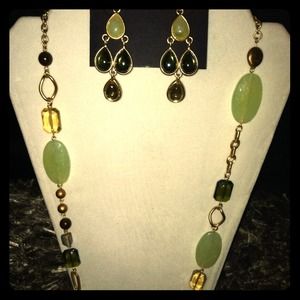 Necklace and earrings
