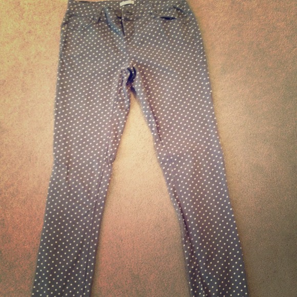 Xhilaration grey poka-dot skinny jean