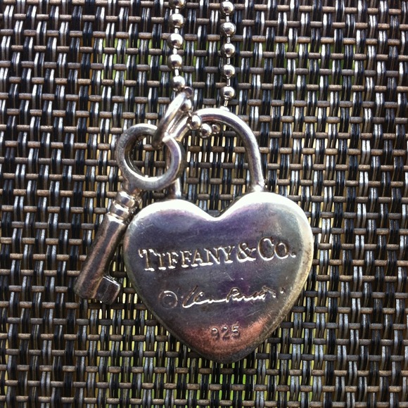 Tiffany & Co. Heart and Key Chain Necklace