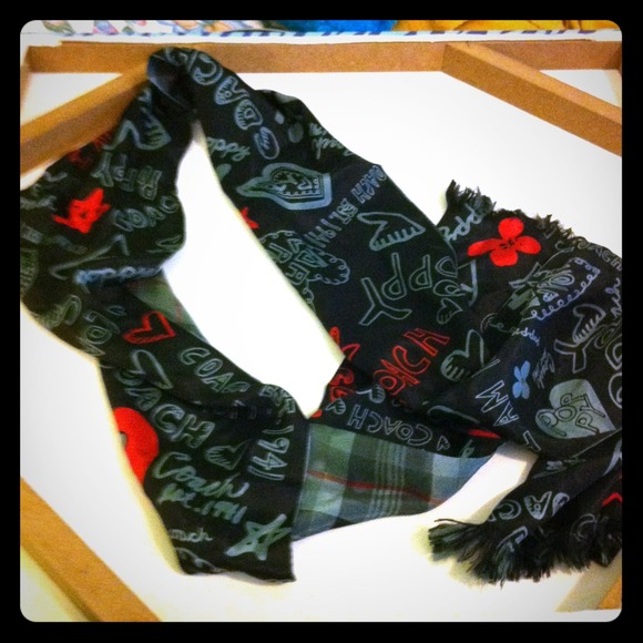 Coach Accessories - NWOT 100% Silk Coach Poppy Scarf