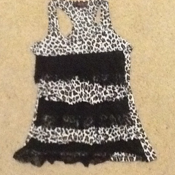 Lacy cheetah tank