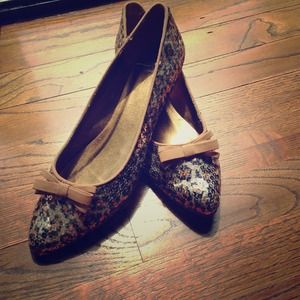 Leopard Sequin Ballet Flats