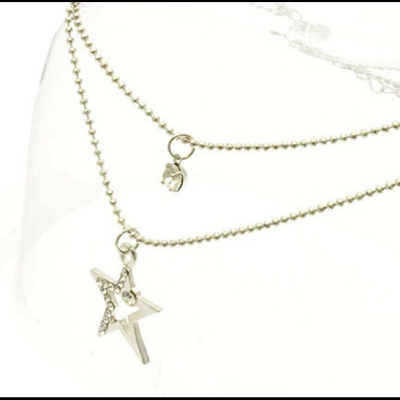 CRYSTAL STONE DBLE STRAND STAR