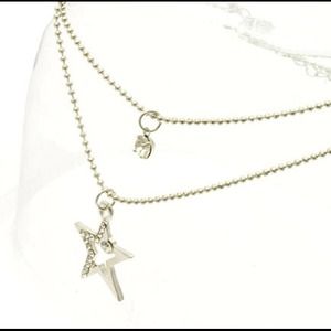 CRYSTAL STONE DBLE STRAND STAR