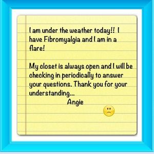I am under the weather today!