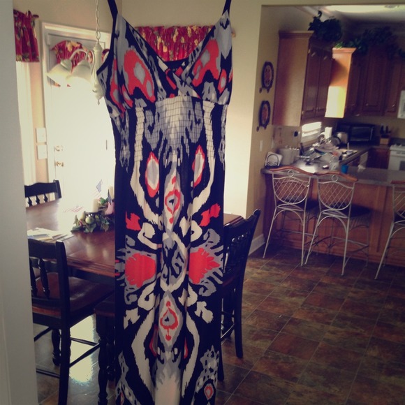 Aztec Print Maxi Dress