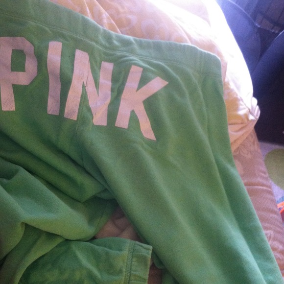 Lime green sweats from Pink
