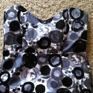 Hot strapless cocktail dress.