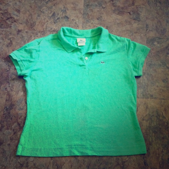 Lime green classic Lacoste polo