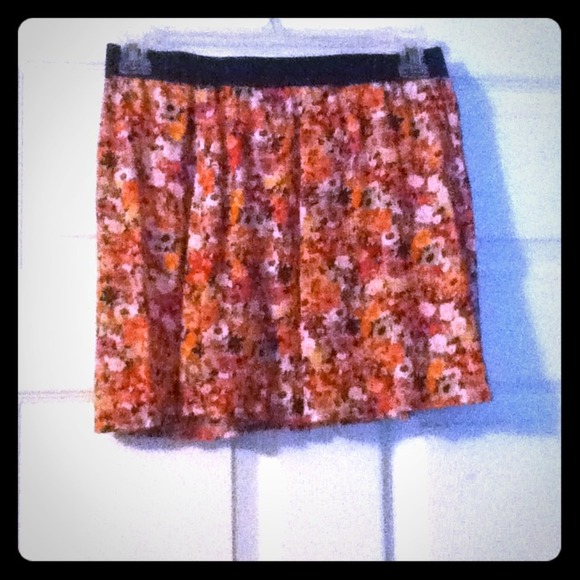 floral mini skirt