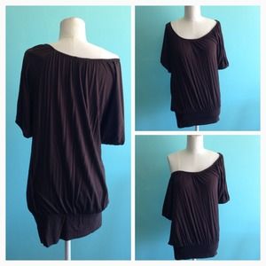 Off the shoulder brown party top