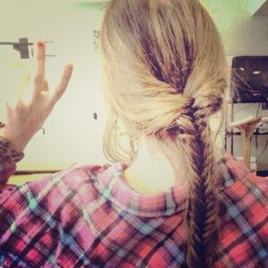 Pink and blue plaid shirt