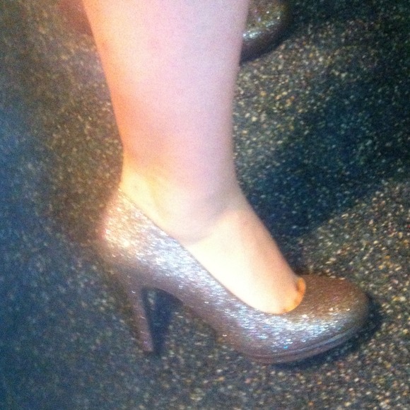 Purple sparkle madden girl heels