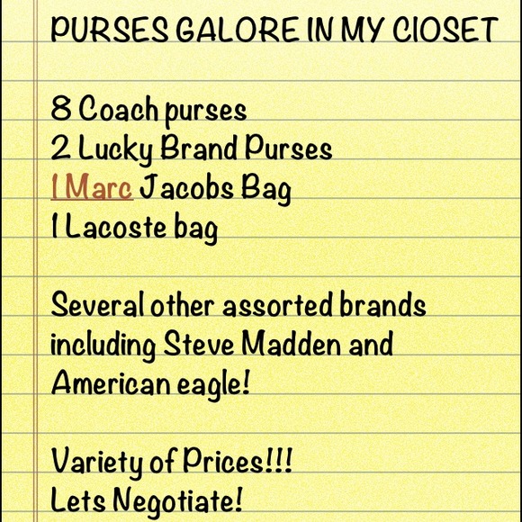 TONS OF BAGS! ALL PRICES!