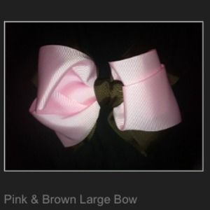 Pink and brown bow