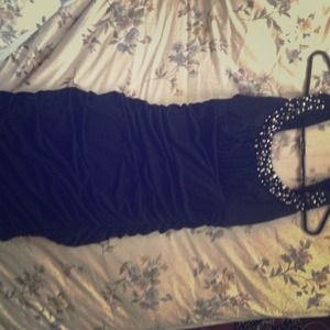 Black dress with embellished top