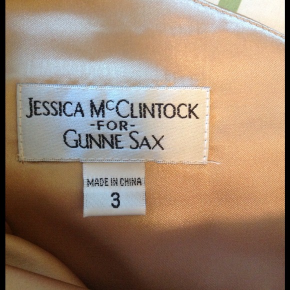 Jessica McClintock Gold Mermaid Gown - Picture 2 of 3