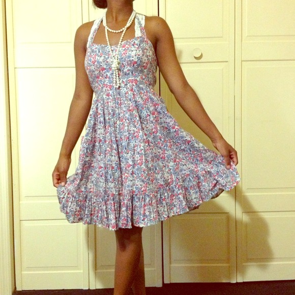 50's Floral Halter Dress
