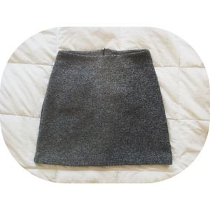 BLK/WHT TWEED HW SKIRT