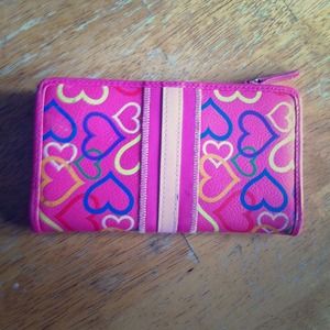 Pink heart wallet