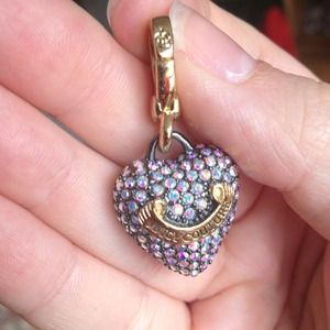 Juicy couture pave heart charm