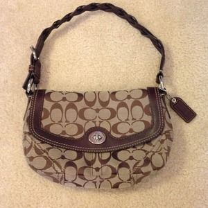 Authentic coach purse brown