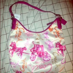 Coach poppy collection brand new medium size purse