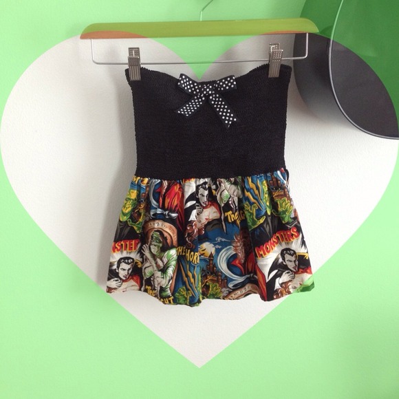 💢HOLD💢@Slvrjoy Paper Doll horror tube top!📺