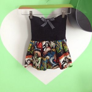 💢HOLD💢@Slvrjoy Paper Doll horror tube top!📺