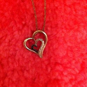 Kay's Black Diamond Heart Necklace