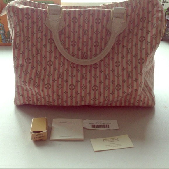 Speedy 30 mini Lin croi. Rouge Louis Vuitton