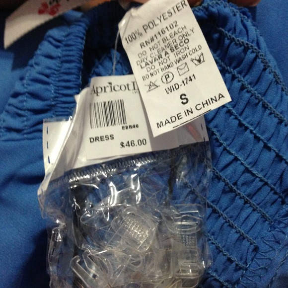 BABY BLUE LACE/CROCHET TOP HI-LOW DRESS - Picture 4 of 4