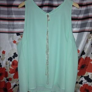 Mint Shirt W/ Necklace Included