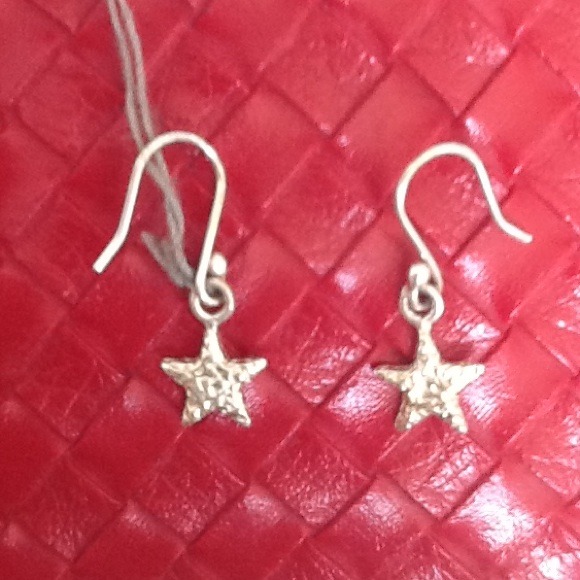 Silver Star Earrings - Picture 2 of 3
