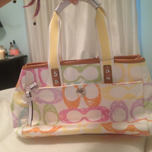 Colorful coach purse