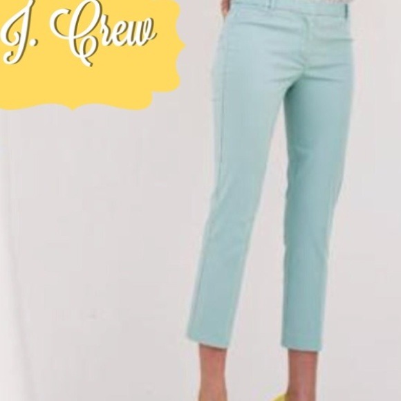 SOLD!✋✋J crew mint green city fit capris :)