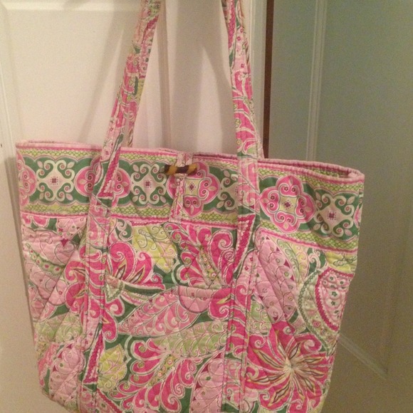 Pi k and green Vera bradly  bag
