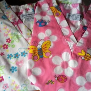 Floral scrub top bundle