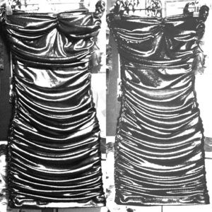 Strapless Metallic Nighttime dress