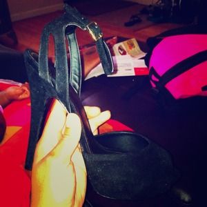 Black Peep Toe Shoes