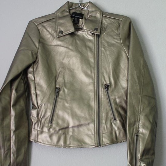 Gold faux leather Moro jacket
