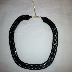 Black Rolex like collar necklace