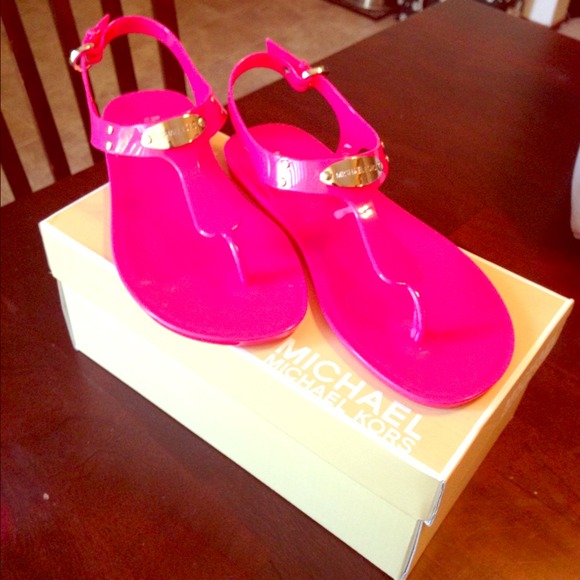 Michael Kors Shoes - MK bright pink sandles