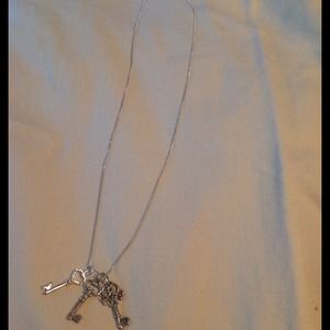 Stirling silver chain with key charms