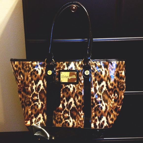 Patent Leather Leopard Print Bag